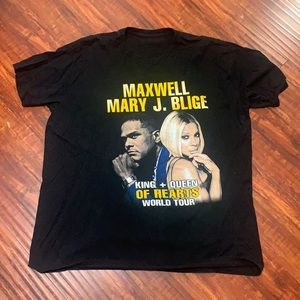 2016 Maxwell & Mary J Blige King + Queen of Hearts World Tour T-Shirt Size XL